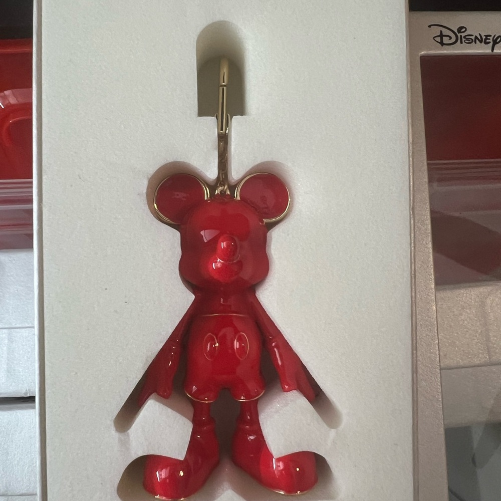BaubleBar Disney Mickey Mouse  Red and Gold Mickey Mouse Bag Charm